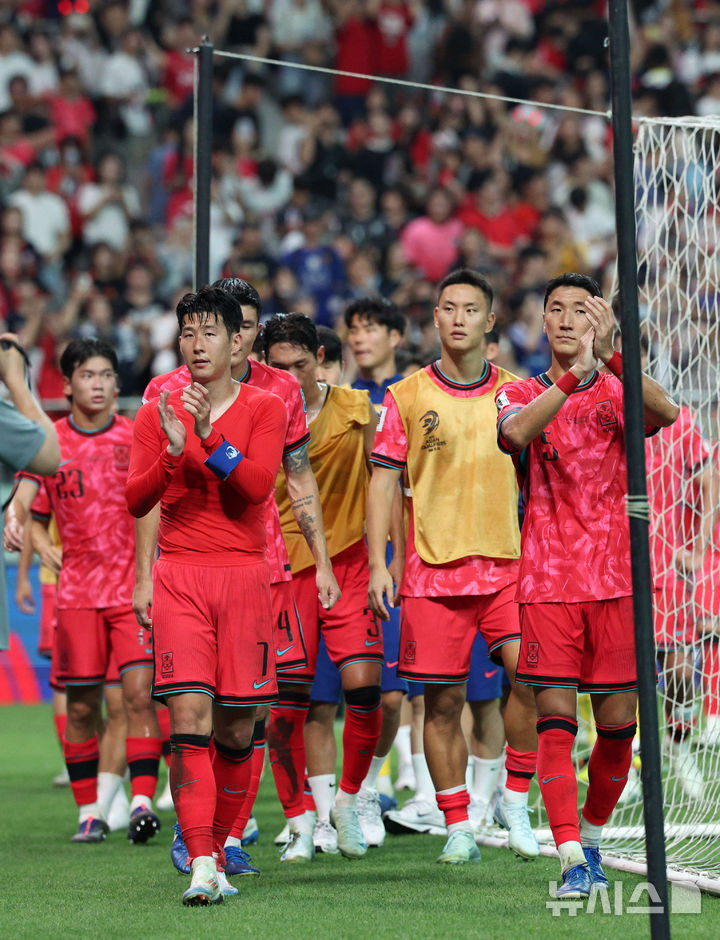 한국 축구대표팀 선수들의 모습. /사진=뉴시스