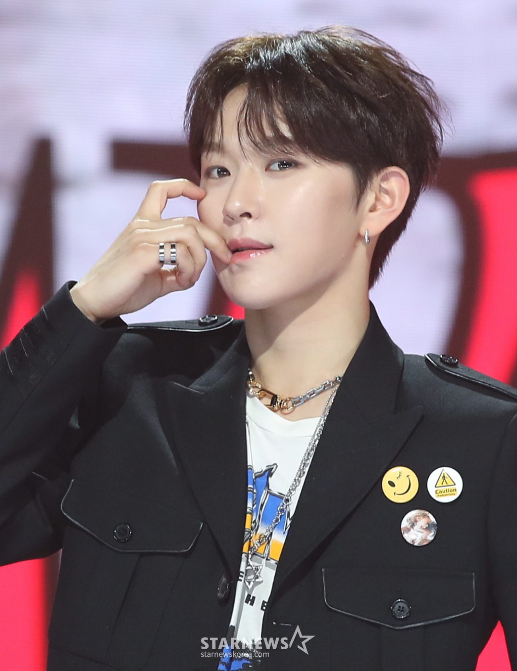 (서울=뉴스1) 권현진 기자 = 그룹 휘브의 하승이 30일 오후 서울 강서구 등촌동 SBS 공개홀에서 열린 세 번째 싱글앨범 'Rush of Joy'발매 기념 쇼케이스에 포즈를 취하고 있다. 2024.9.30/뉴스1 Copyright (C) 뉴스1. All rights reserved. 무단 전재 및 재배포, AI학습 이용 금지. /사진=(서울=뉴스1) 권현진 기자