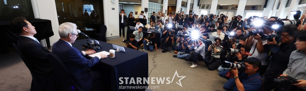 강성두 영풍 사장이 최근 서울 중구 프레스센터에서 열린 영풍 '고려아연 주식 공개매수' 설명 기자간담회에서 발언하고 있다. 사진제공=뉴시스