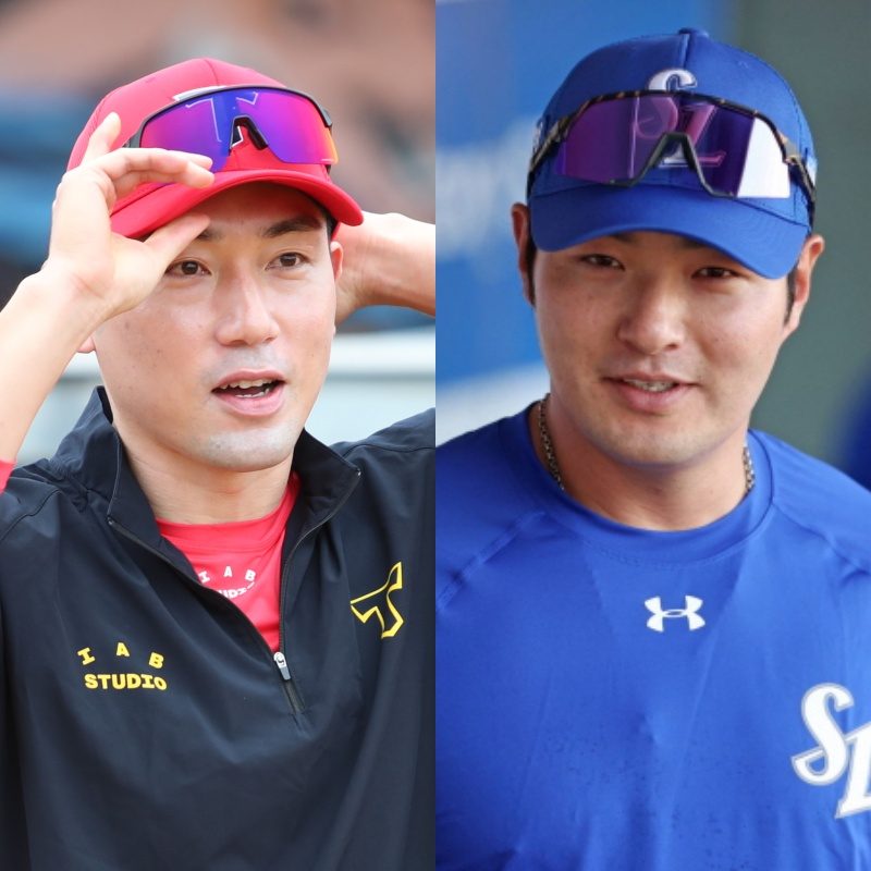 KIA 서건창(왼쪽)과 삼성 박병호. /사진=KIA 타이거즈와 삼성 라이온즈 제공