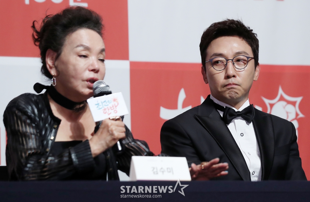 고 김수미(왼쪽)와 탁재훈 /사진=스타뉴스
