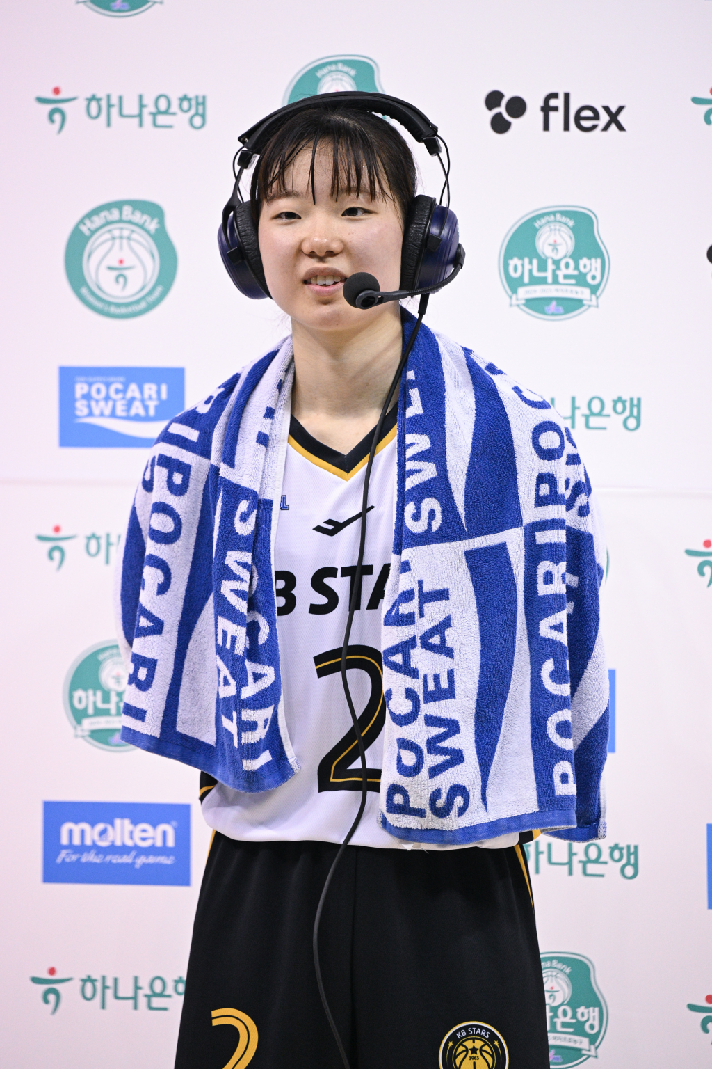 경기 후 인터뷰하는 허예은의 모습. /사진=WKBL 제공