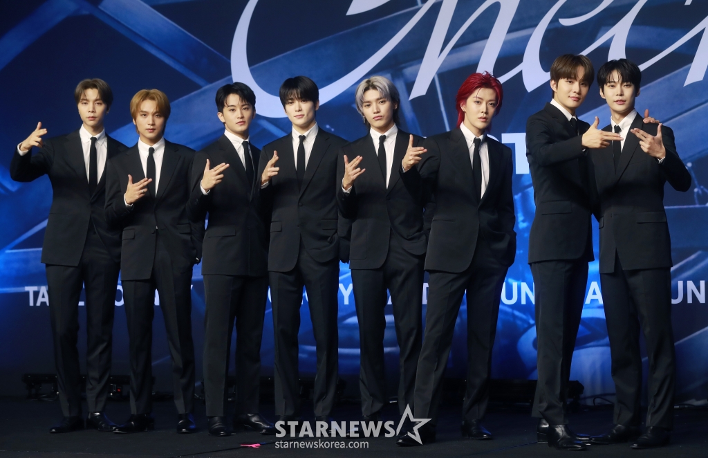 그룹 엔시티 127이 6일 오전 서울 여의도 콘래드호텔에서 진행된 정규 5집 '팩트 체크'(Fact Check) 발매 기자간담회에 참석해 포즈를 취하고 있다. /2023.10.06 /사진=이동훈