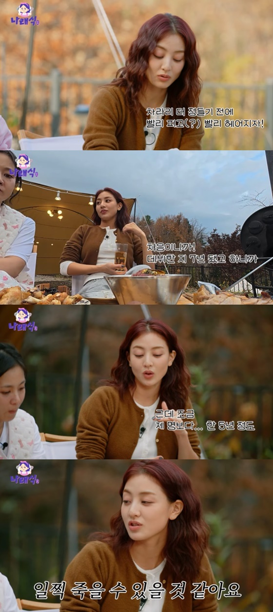 트와이스 지효 /사진=유튜브 채널 '나래식' 캡처