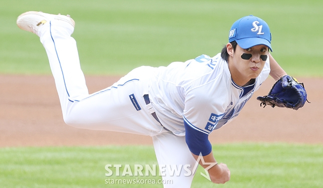 삼성 라이온즈 토종 선발 에이스 원태인. /사진=김진경 대기자