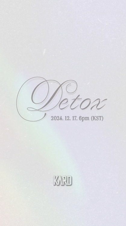 KARD 디지털 싱글 'Detox' 타이틀 로고/사진제공=알비더블유, DSP미디어