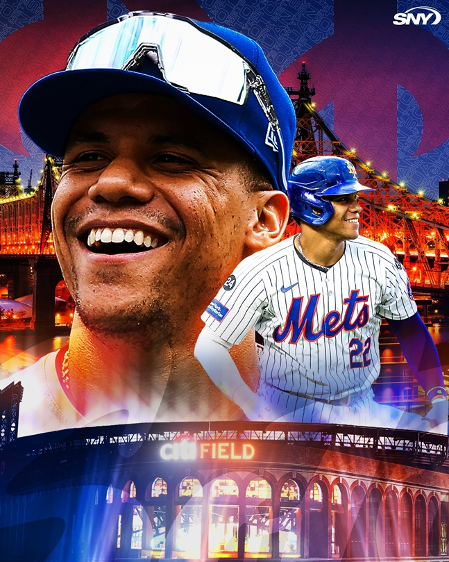 후안 소토가 뉴욕 메츠 유니폼을 입은 합성 사진. /사진=SNY Mets X 갈무리