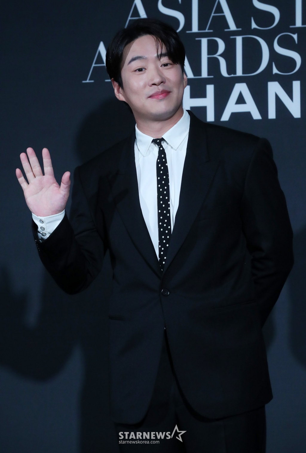 배우 안재홍이 3일 오후 부산 해운대구 파라다이스 호텔 부산에서 진행된 '마리끌레르 아시아 스타 어워즈 2024'에 참석해 포즈를 취하고 있다. 2024.10.03 /사진=김창현
