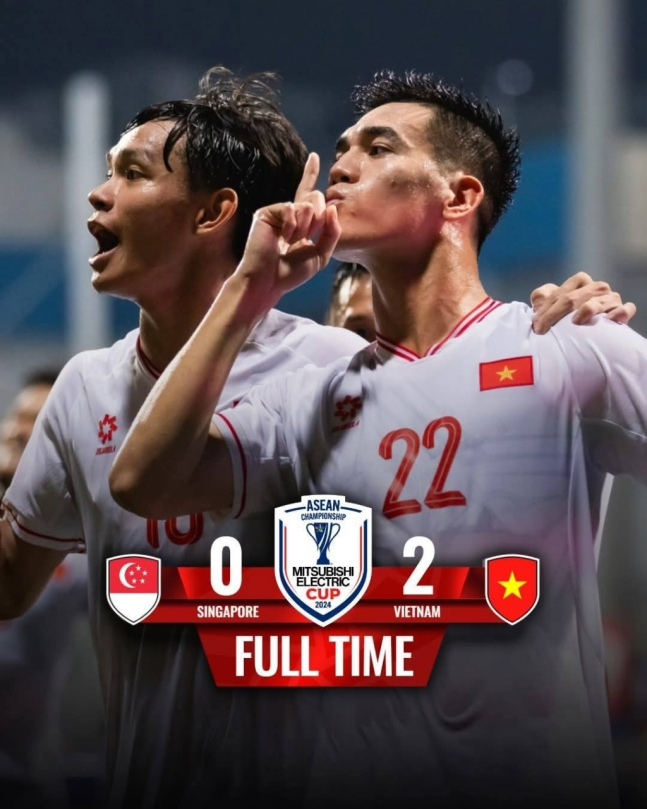 기뻐하는 베트남 선수들. /사진=베트남축구연맹(VFF) 공식 SNS 갈무리