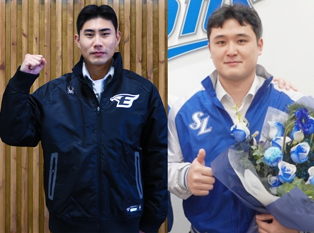 한화와 삼성이 영입한 심우준(왼쪽)과 최원태. /사진=한화 이글스, 삼성 라이온즈 제공