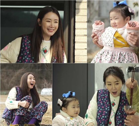 최지우와 장동민 딸 장지우 /사진=KBS 2TV '슈퍼맨이 돌아왔다'