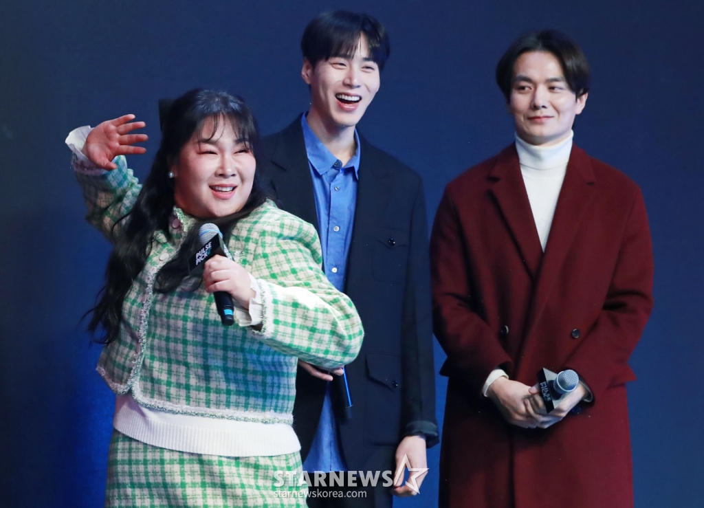 코미디언 김민경이 14일 오전 서울 강남구 GB성암아트홀에서 진행된 숏폼 콘텐츠 펄스픽 미디어데이에 참석해 포즈를 취하고 있다. /2025.01.14 /사진=이동훈 photoguy@