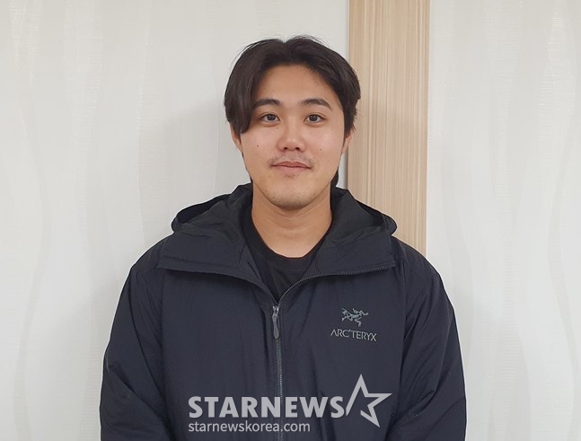 삼성 공민규가 스타뉴스와 인터뷰를 하고 있다. /사진=양정웅 기자