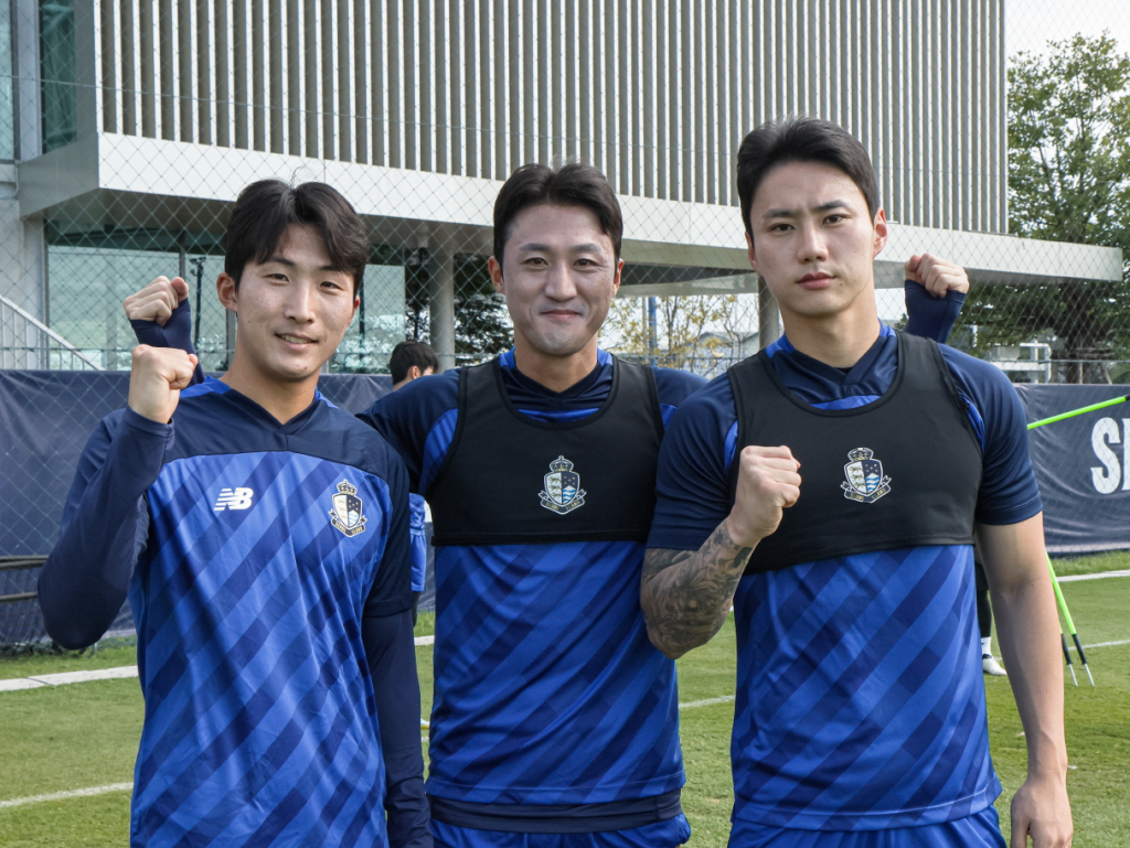 (왼쪽부터) 박창환, 김오규, 곽윤호. /사진=서울이랜드 제공