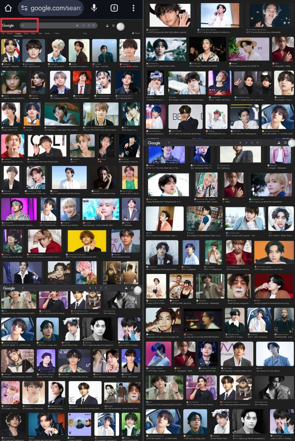 구글 알파벳 V 이미지