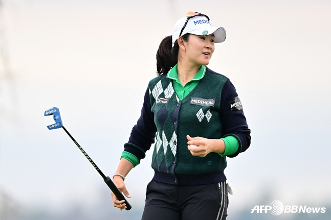 김아림이 2일 LPGA 투어 힐튼 그랜드 배케이션스 토너먼트 오브 챔피언스에서 미소를 짓고 있다. /AFPBBNews=뉴스1