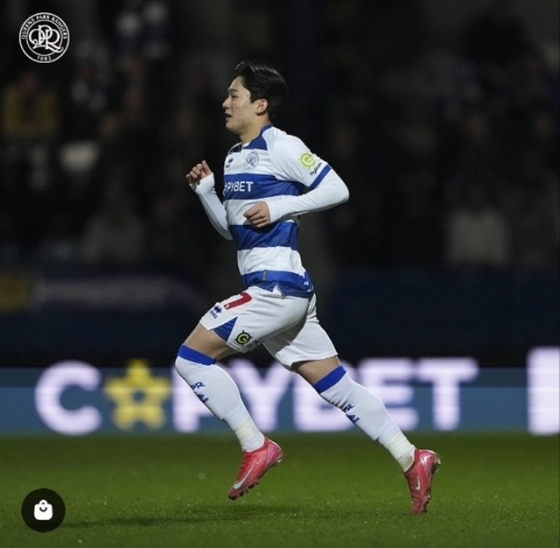 QPR 공격수 양민혁. /사진=QPR 공식 SNS 갈무리