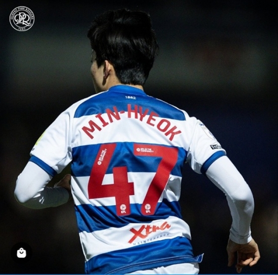 47번 유니폼을 입은 양민혁. /사진=QPR SNS 캡처