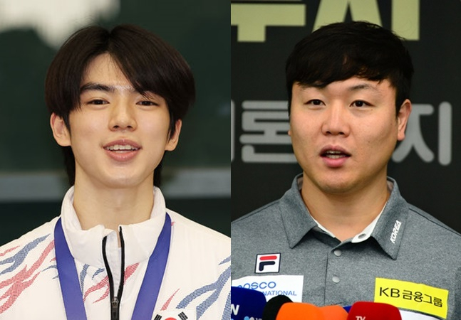 IOC 선수위원 후보에 출마한 차준환(왼쪽)과 원윤종. /사진=뉴시스