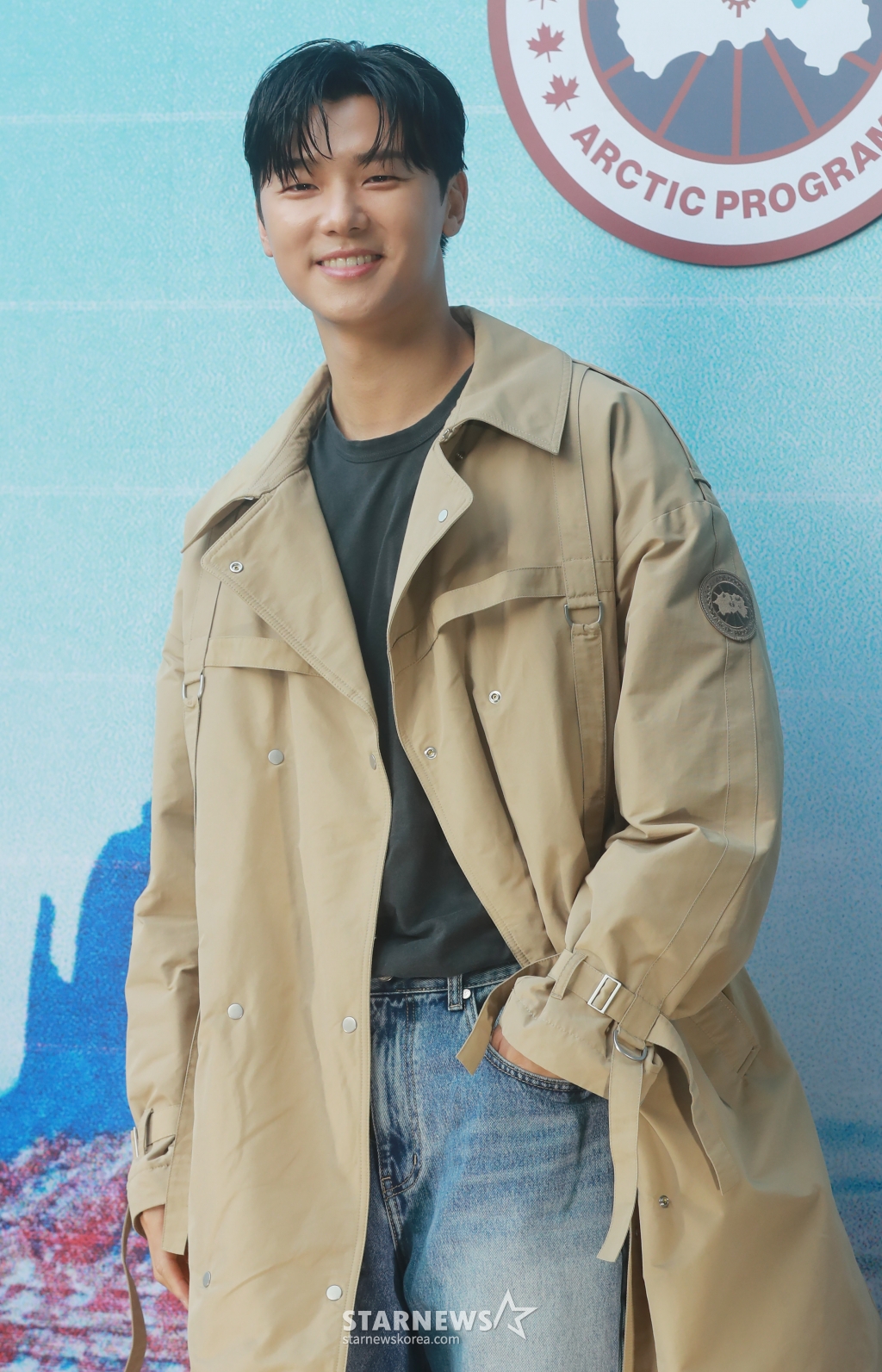배우 강민혁이 8일 오후 서울 성동구 코사이어티 서울숲에서 진행된 캐나다구스 rokh x Matt McCormick 협업 컬렉션 포토콜에 참석해 포즈를 취하고 있다. /2023.09.08 /사진=이동훈
