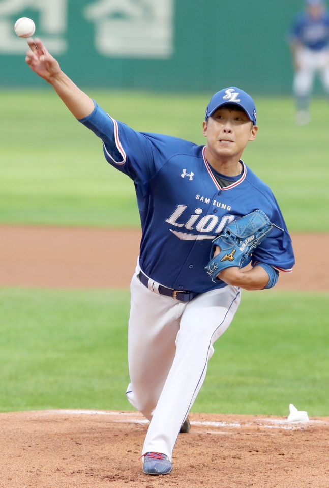 선수 시절의 윤성환. /사진=삼성 라이온즈 제공