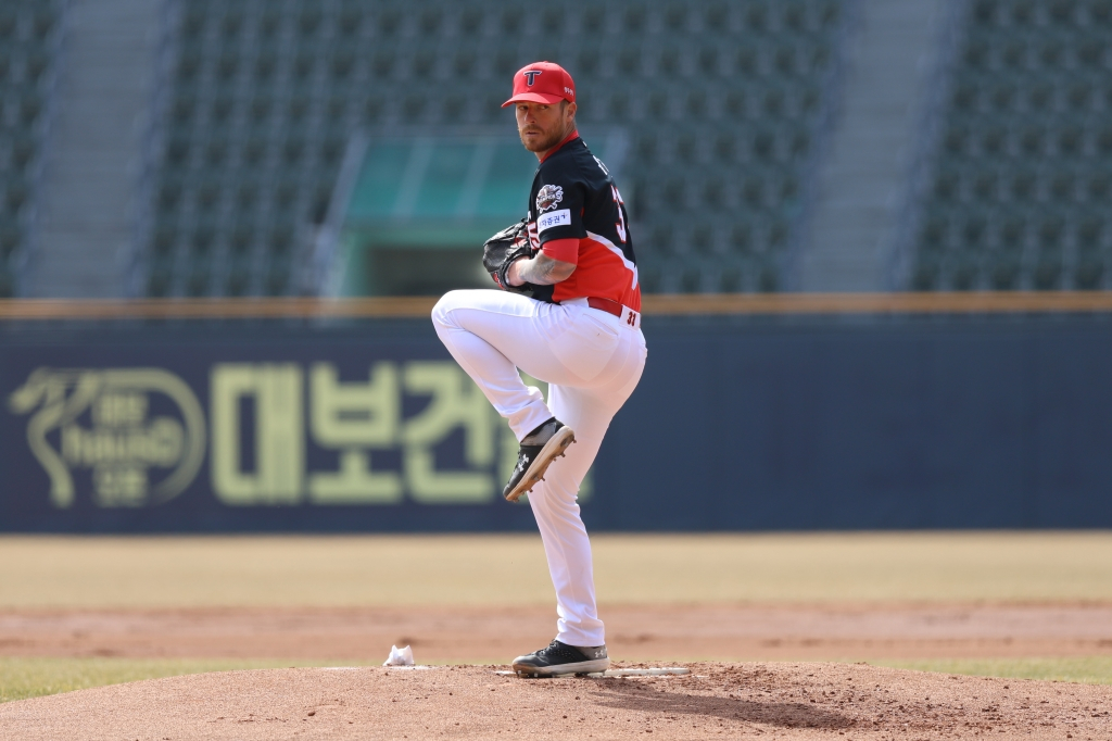 KIA 타이거즈 새 외국인 투수 아담 올러. /사진=KIA 타이거즈 제공
