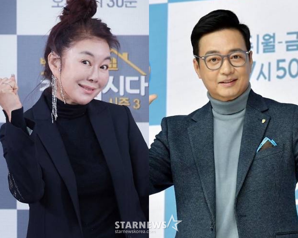배우 김청(왼쪽), 윤다훈 /사진제공=KBS