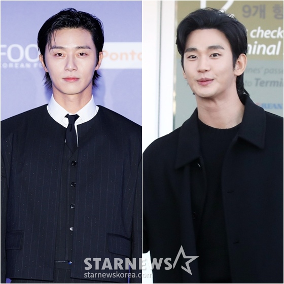 박서준(왼쪽)과 김수현 /사진=CJ ENM, 스타뉴스