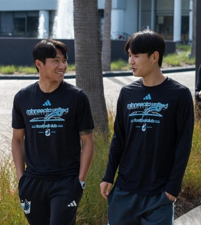 정상빈(왼쪽)과 정호연. /사진=미네소타 유나이티드 SNS