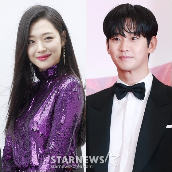 故 설리(왼쪽)와 김수현 /사진=스타뉴스