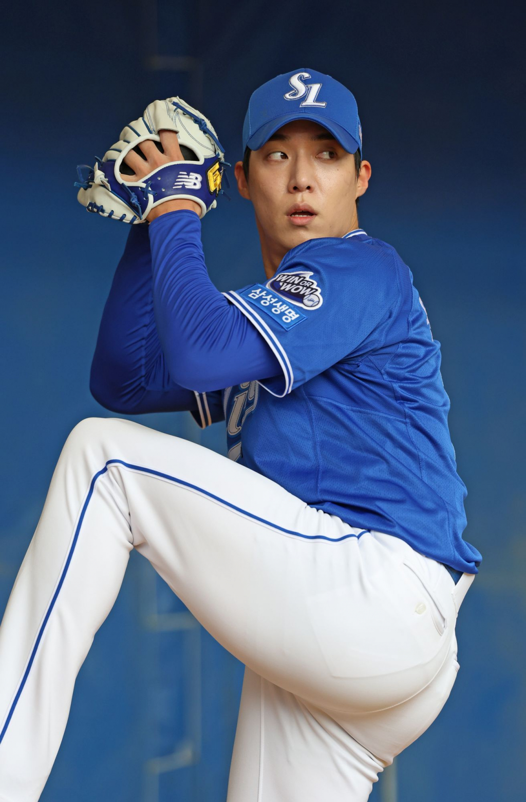 불펜 피칭을 하고 있는 원태인. /사진=삼성 라이온즈 제공