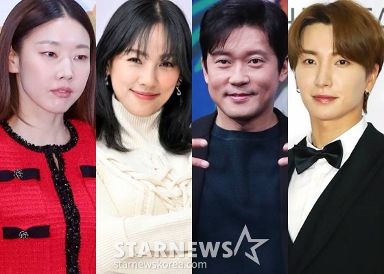 한혜진(왼쪽부터), 이효리, 김대호, 이특/사진=스타뉴스