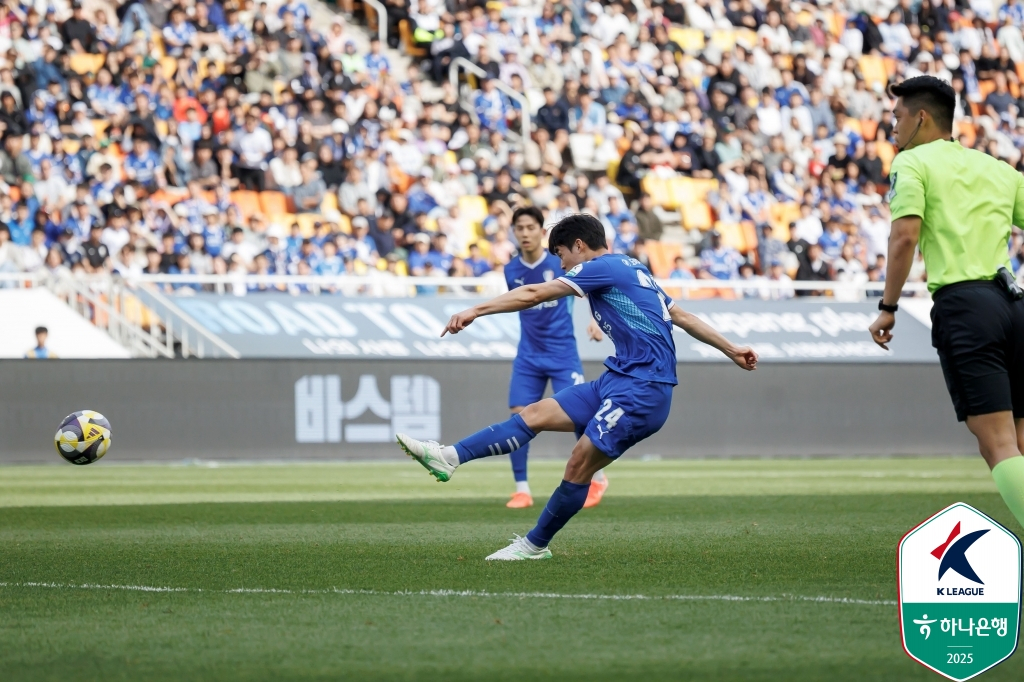 이규성의 결승골 순간. /사진=한국프로축구연맹 제공