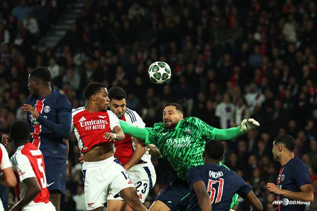 PSG-아스널 경기 장면. /AFPBBNews=뉴스1