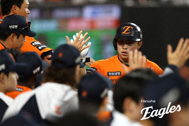 한화 문현빈. 문현빈은 5월 타율 0.315, OPS 0.944로 침체한 한화 타선에 위안이 되고 있다. /사진=한화 이글스 제공