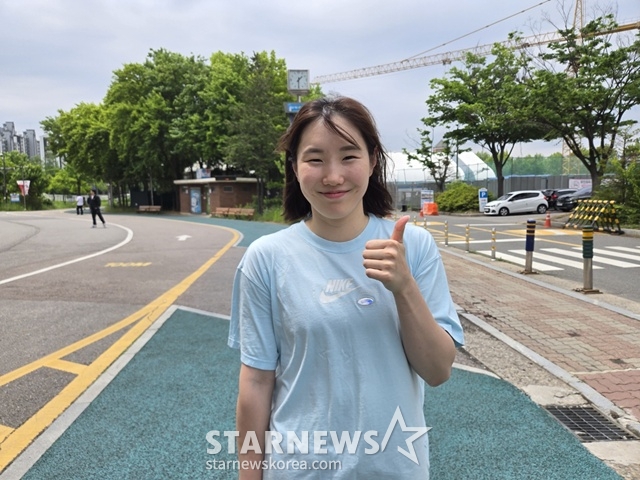 경기 후 만난 김지영. /사진=이원희 기자