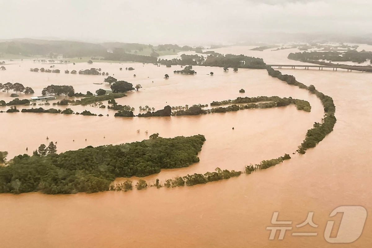 홍수로 인해 침수된 호주 동부 타리 지역 /AFP=뉴스1