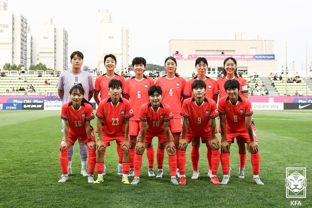 한국의 선발 출전 선수들. /사진=대한축구협회 제공