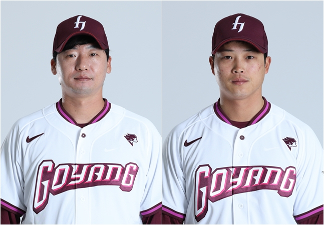 오주원(왼쪽)과 박준태. /사진=키움 히어로즈