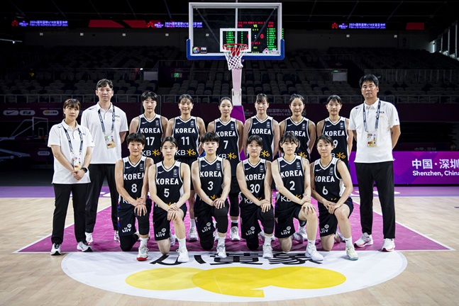 U-19 여자농구 대표팀. /사진=대한민국농구협회 제공