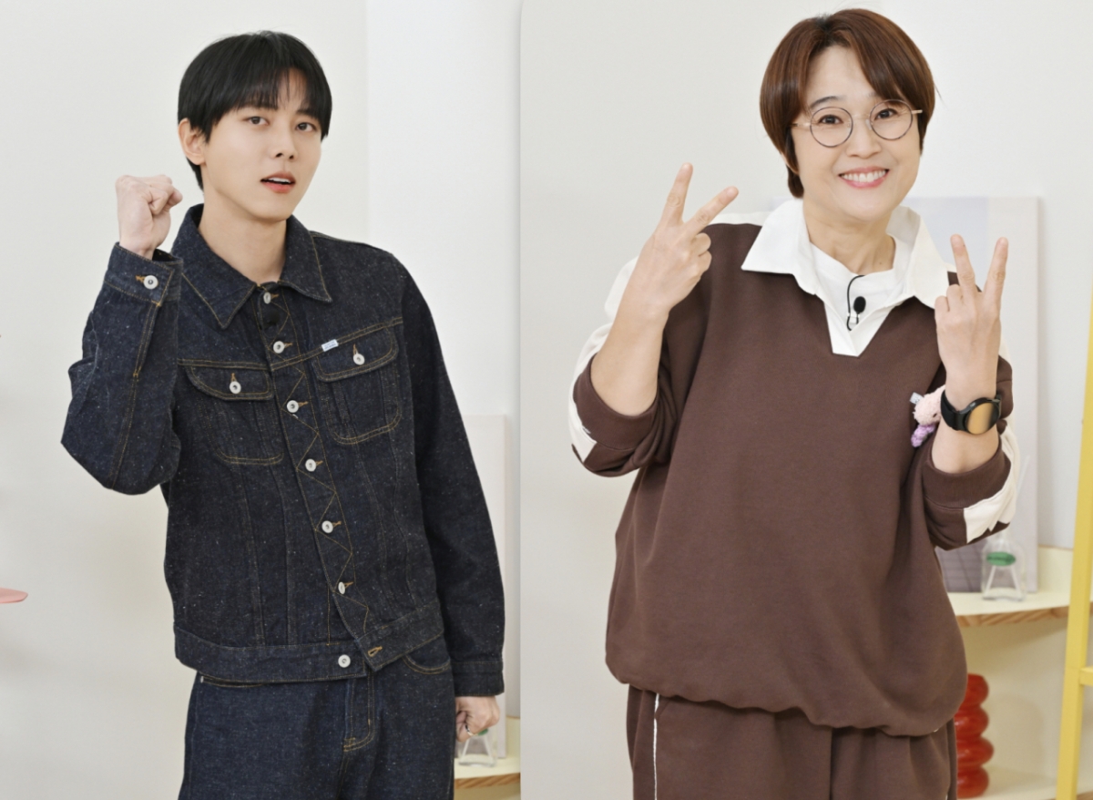 방송인 주우재와 송은이가 2일 오전 온라인으로 진행된 KBS 2TV 예능 '옥탑방의 문제아들' 제작발표회에 참석해 포즈를 취하고 있다. /사진제공=KBS 2025.04.02