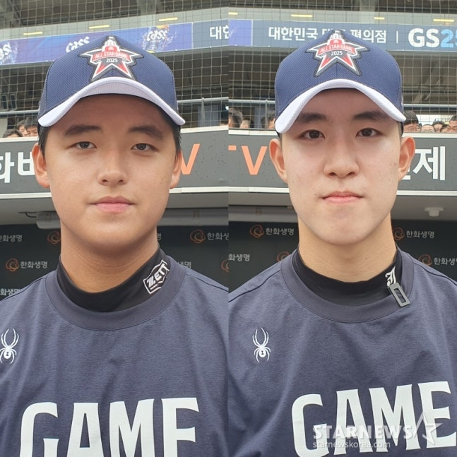 북일고 박준현(왼쪽)과 장충고 문서준. /사진=김동윤 기자