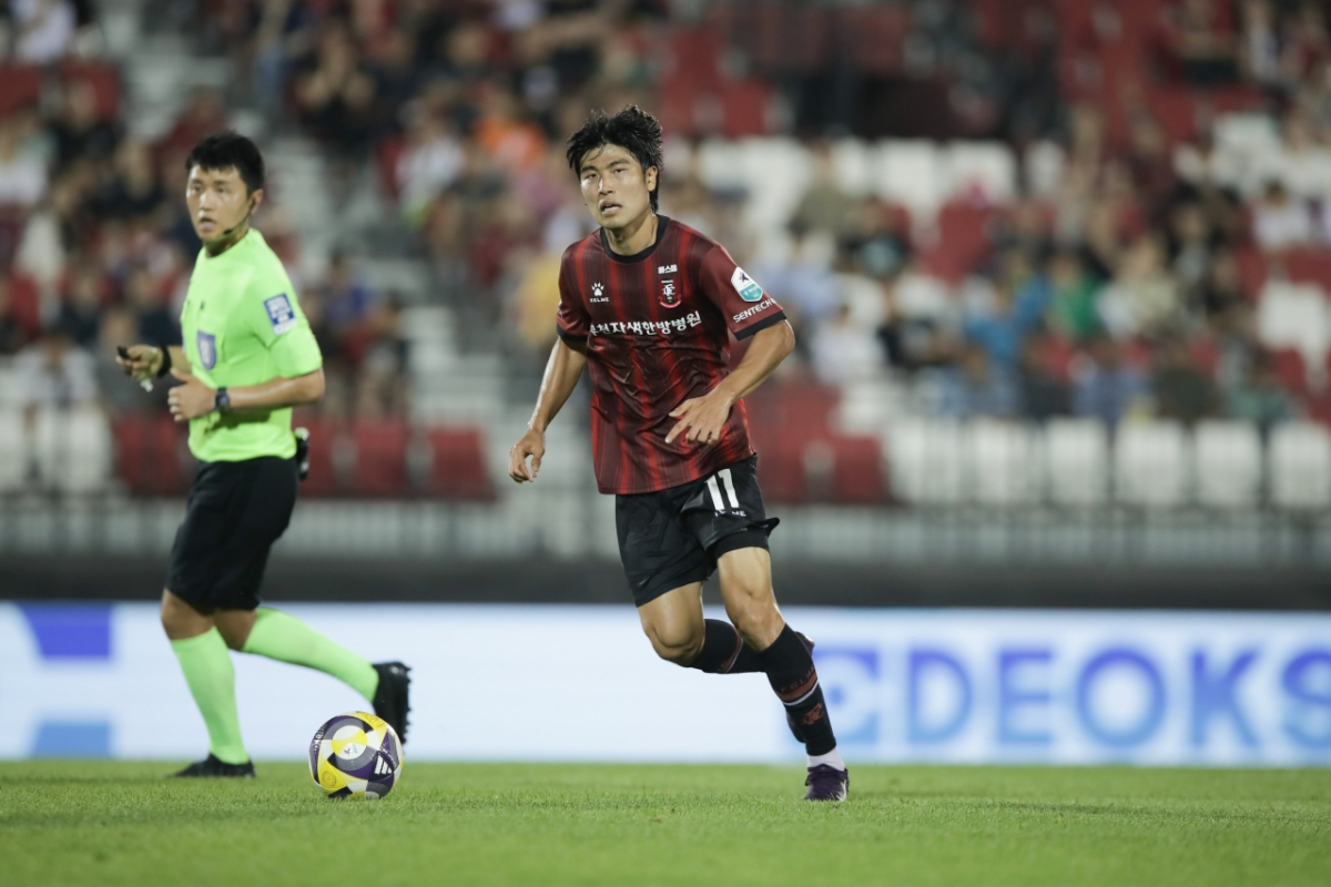 하나은행 K리그1 2025 18라운드 최우수선수로 선정된 부천FC 박창준. /사진=한국프로축구연맹 제공