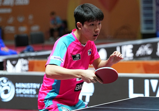 U15 남자단식 동메달 이현호(대전동산중). /사진=대한탁구협회 제공