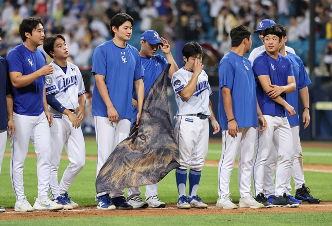 삼성 라이온즈 선수들. /사진=삼성 라이온즈