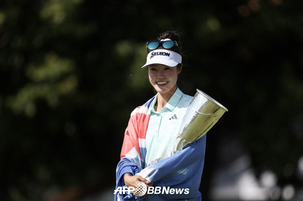 미국여자프로골프(LPGA) 투어 시즌 네 번째 메이저대회 아문디 에비앙 챔피언십 우승을 차지한 호주 교포 그레이스 김. /AFPBBNews=뉴스1