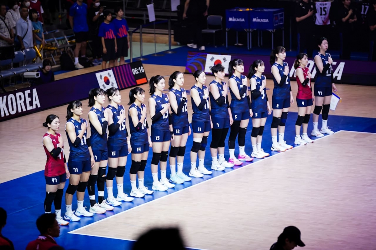한국 여자배구대표팀. /사진=VNL 공식 홈페이지