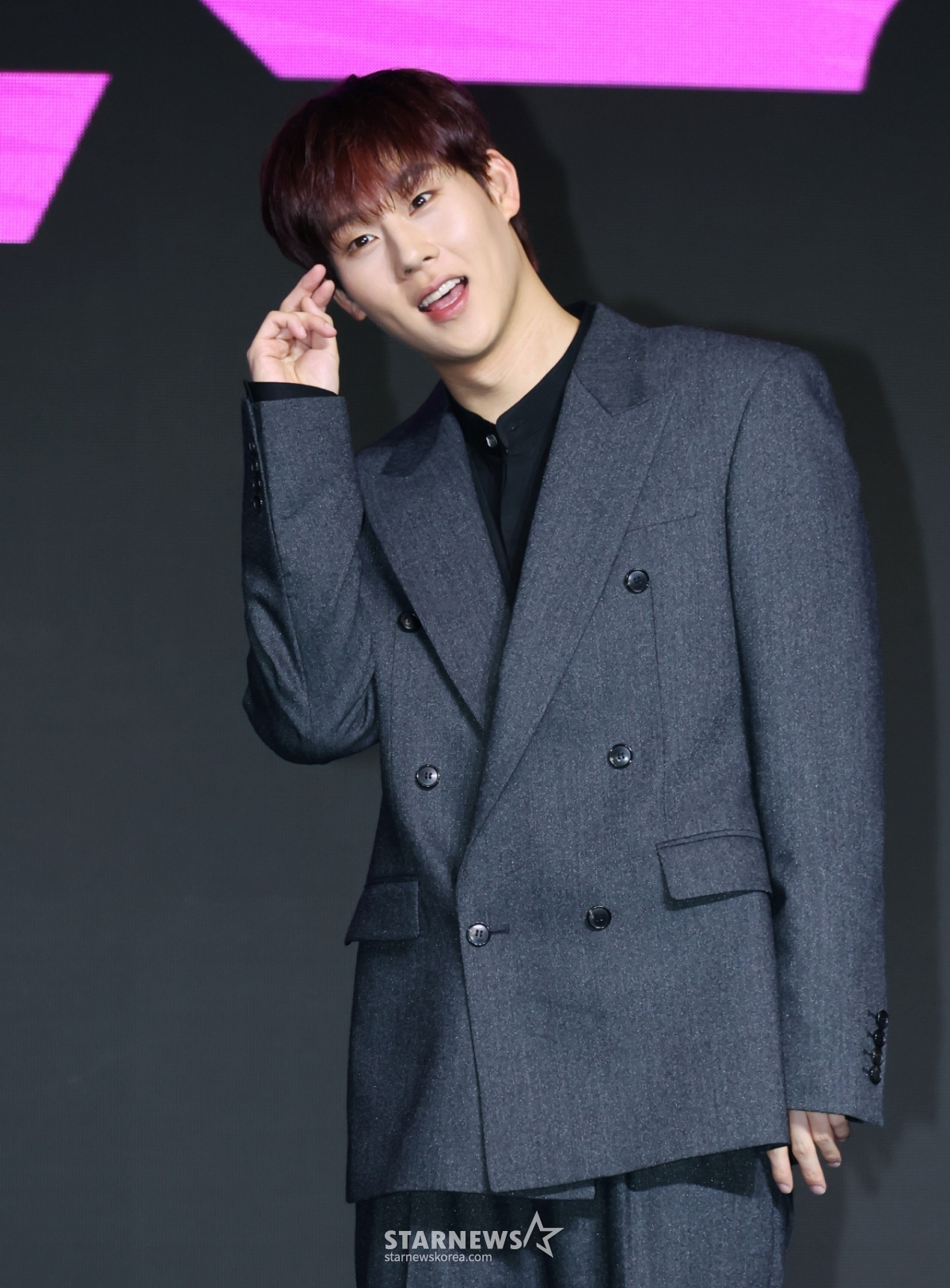 그룹 몬스타엑스(MONSTA X) 주헌이 16일 오후 서울 콘래드호텔에서 진행된 데뷔 10주년 기념 기자간담회에 참석해 포즈를 취하고 있다. /2025.07.16 /사진=이동훈 photoguy@