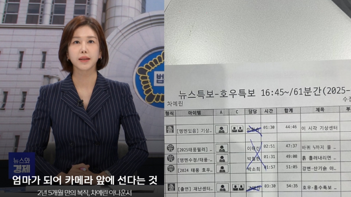 /사진=차예린 아나운서 SNS