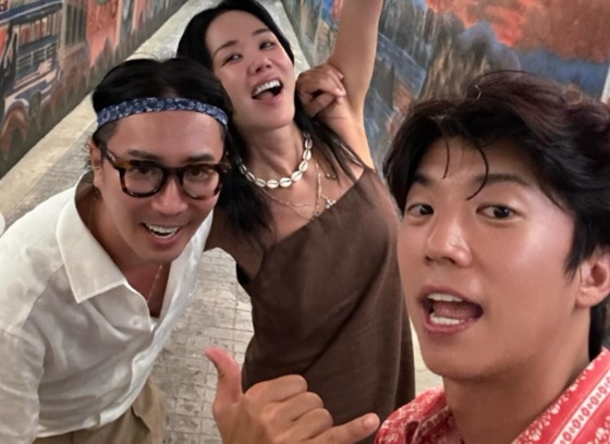 정재형(왼쪽부터), 엄정화, 우영/사진=엄정화 인스타그램